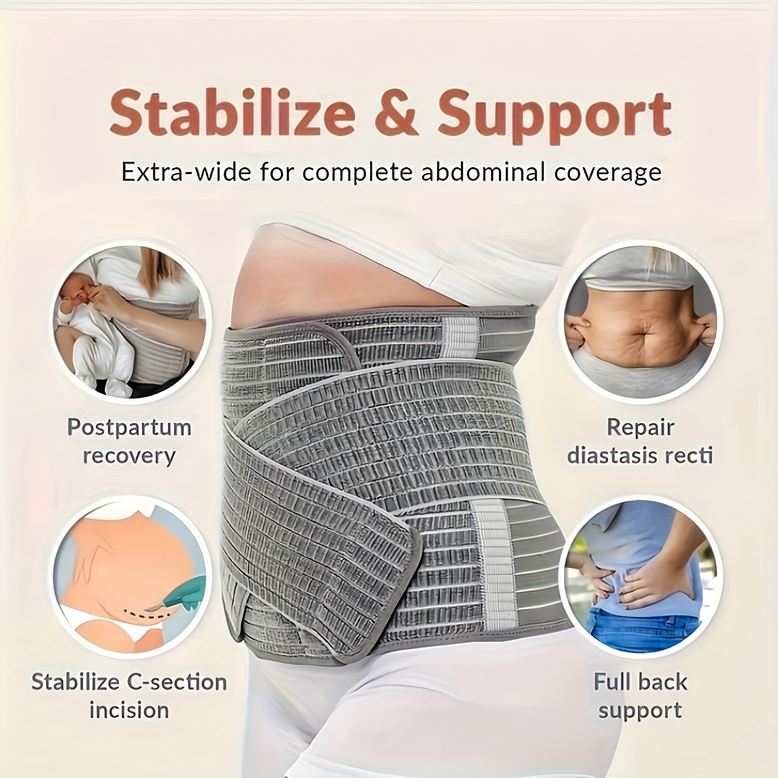 Shapewear Postpartum Girdle C-Section Recovery Belt Back Support