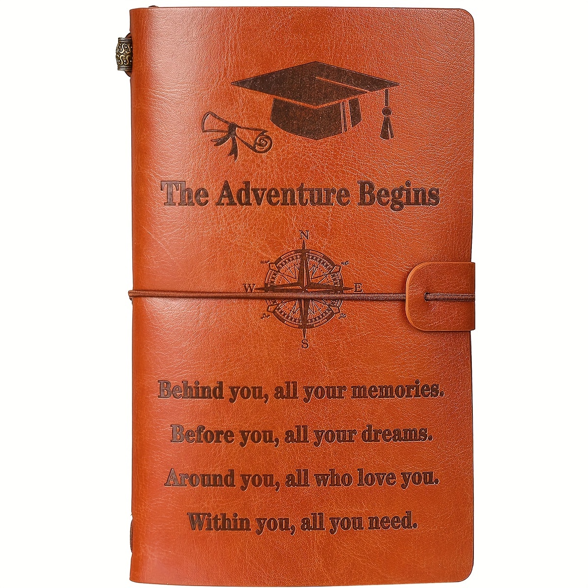 

1pc Inspirational Graduation Gifts Graduation Journal 2024 Graduating Leather Journal Notebook 60 Sheets(120 Pages) Diary Notebook Congrats Grad Graduate Back To School Gifts For Her Him