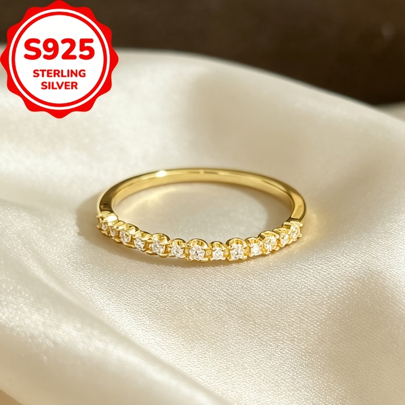 Women's S925 Sterling Silver Simple Thin Hoop Ring, Everyday Casual
