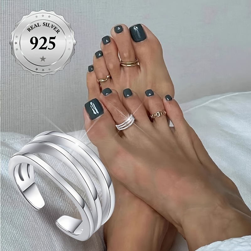 

1pc, Foot Ring, + Personality + + High-end + Simple + , S925 Silver, Holiday Gift Party Camping, Low Allergy, Summer