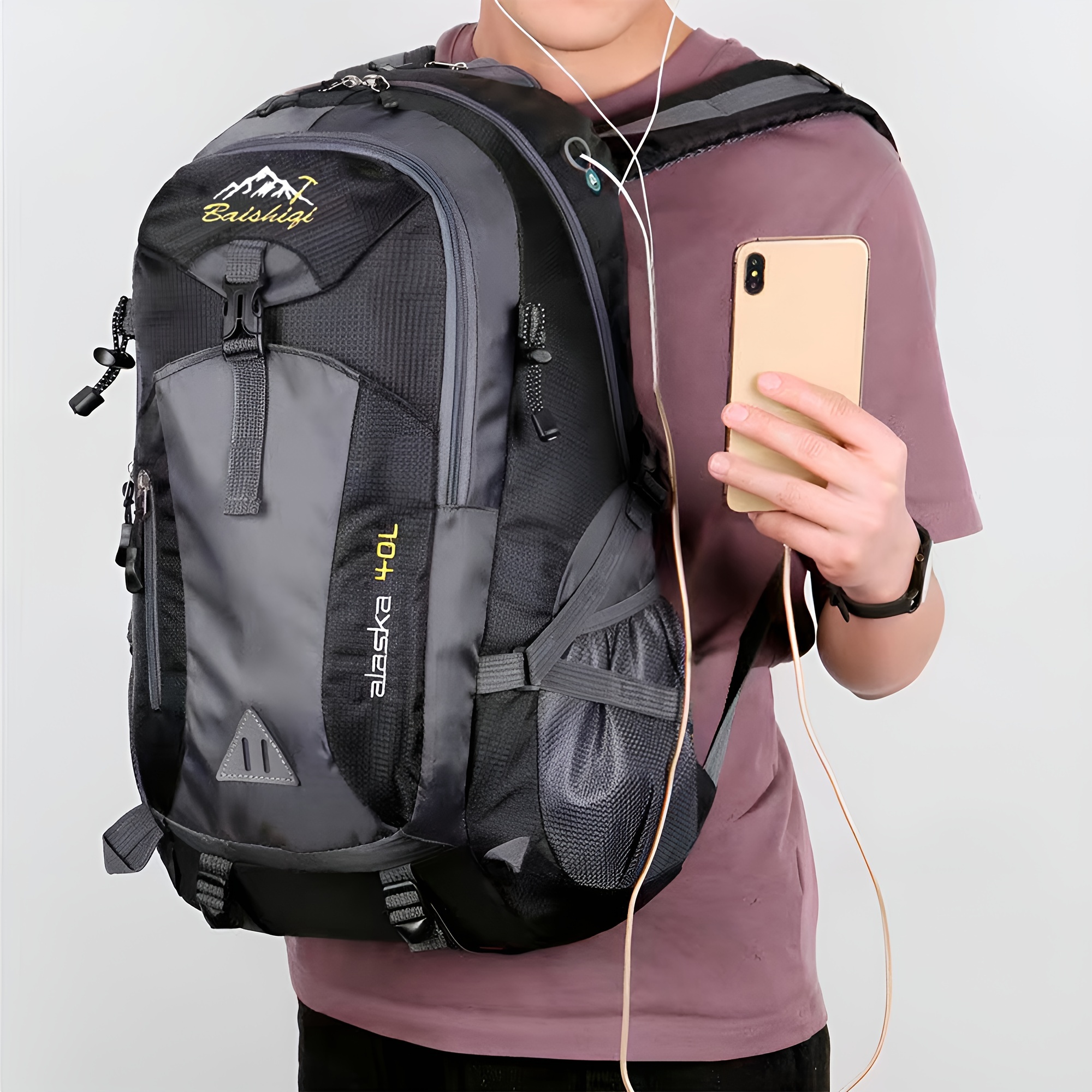 Mochila multifuncional de gran capacidad para exteriores, bolsa de montaña resistente y ligera, mochila para senderismo, bolsa deportiva para entrenamiento, bolsa de viaje elegante, bolsa ligera para ciclismo