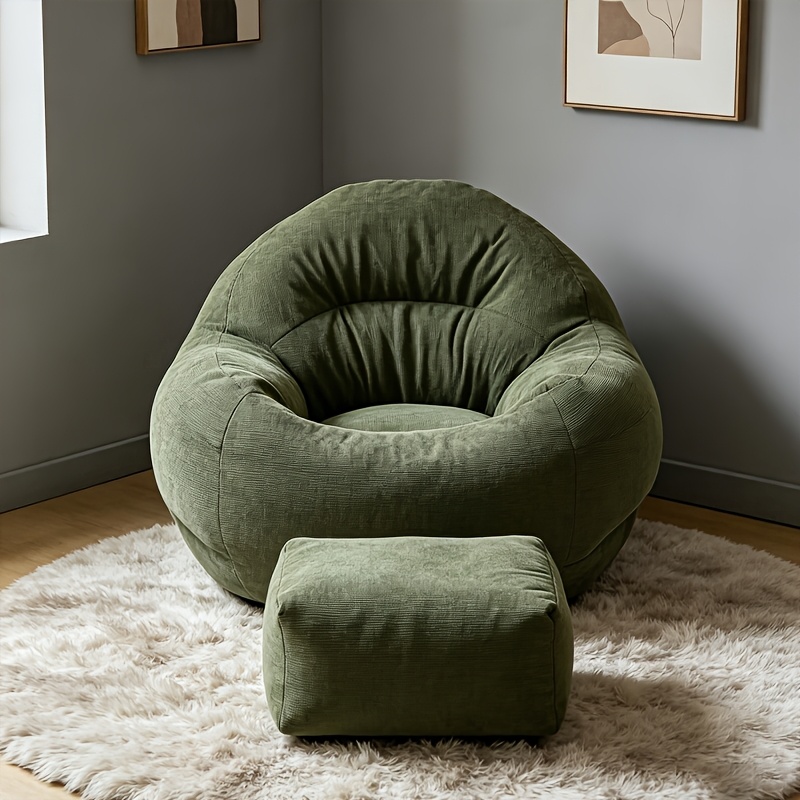 1pc lazy sofa with footrest 2pcs set bean bag small sofa that doesnt   after long sitting   used for sitting reclining or sleeping suitable for   room bedroom tatami compact apartment leisure recliner set