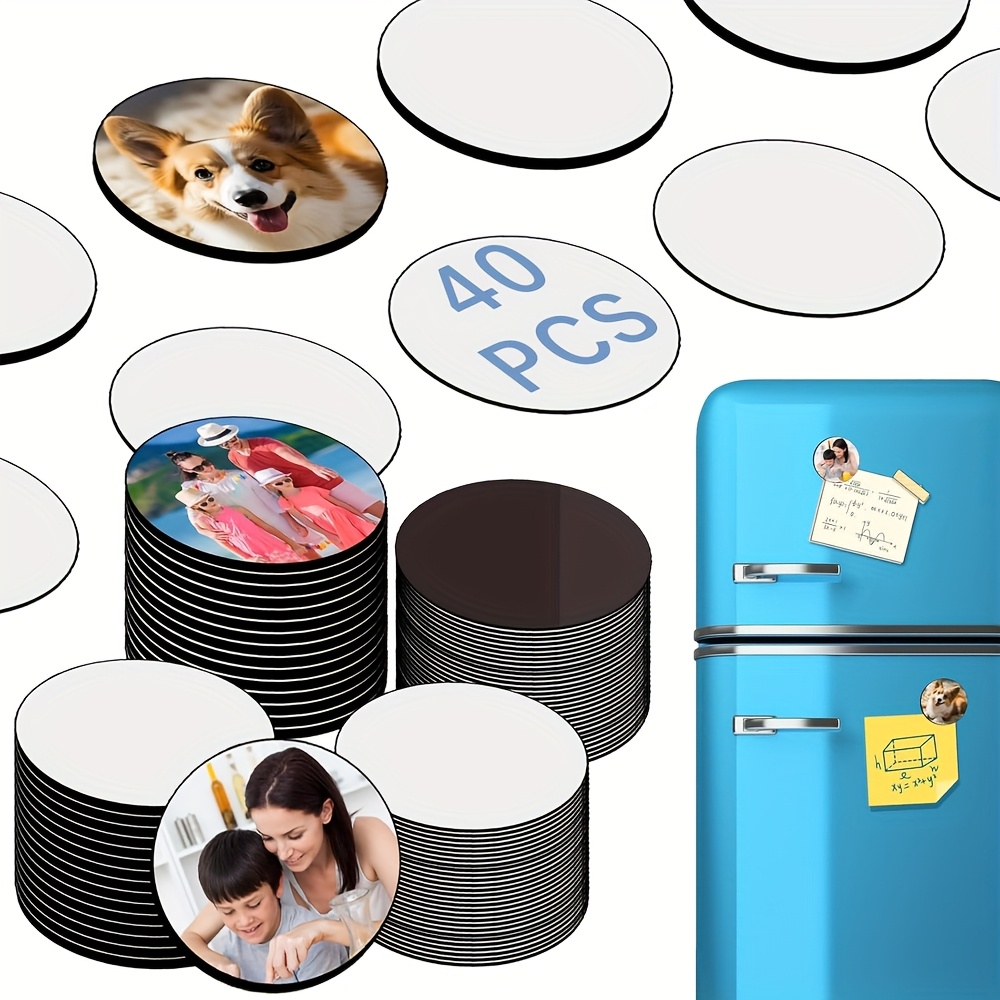 TEMU Customizable 40pcs Square, Round, Heart-shaped Refrigerator Magnets, Customized Refrigerator Stickers Logo/text/pattern Refrigerator Stickers,