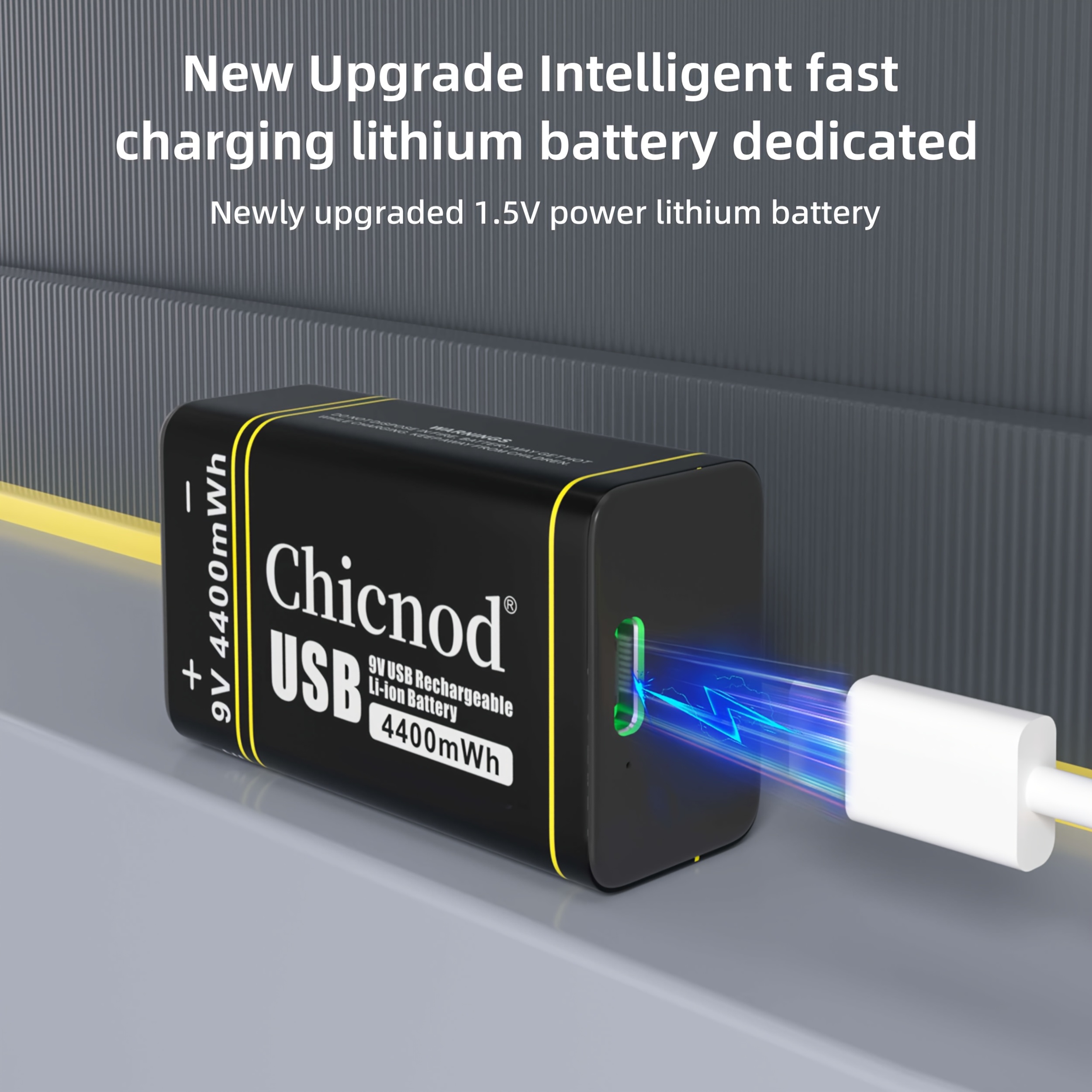   перезаряжаемый литиевый аккумулятор, стабильное выходное напряжение 9 в, большая емкость 4400 мач. батарея, неперезаряжаемая батарея, универсальная квадратная батарея для владельцев небольших инструментов с ящиком для хранения соды и кабелем для зарядки tpc Детали 3