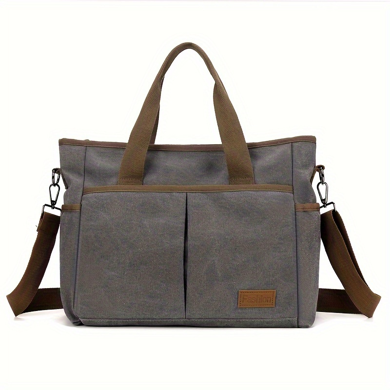 TEMU Borsa tote donna capiente con molteplici tasche, compartimentazione razionale, resistente e duratura, stile vintage , lavorazione raffinata, per