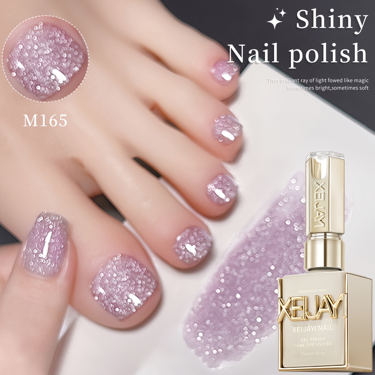 Image of Diamond Glitter Nail Art 15ml Gel Nail Polish Soak Led Nail Salon Women Nail Art Tools Stylish Nail Art Design