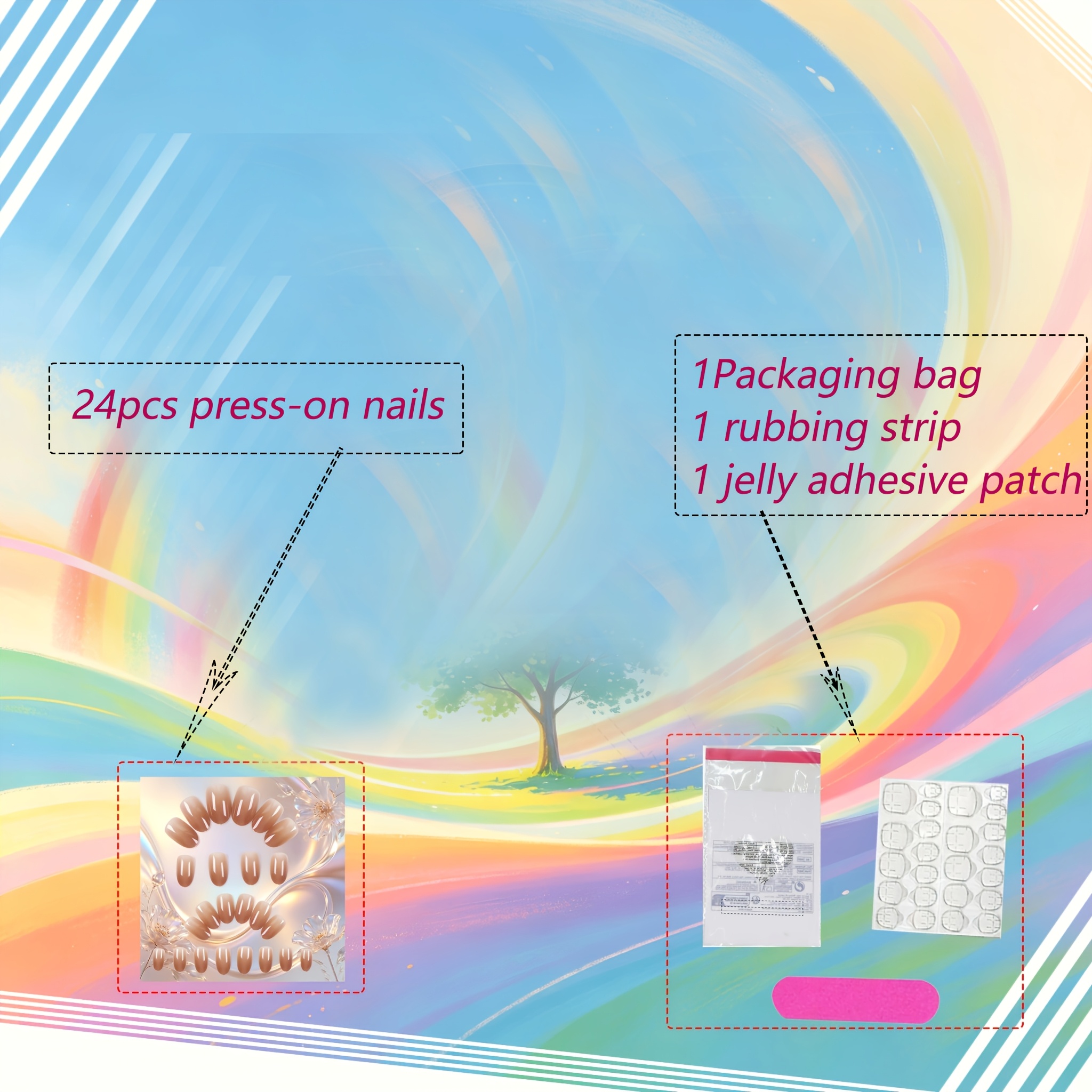 TEMU 27pcs (24pcs Of Wearable Armor+1 Packaging Bag+1 Rubbing Strip+1pc Of Jelly Adhesive Patch) Shiny Smooth Nude Powder Blusher Dark Brown Medium