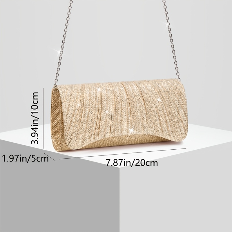 Sparkling Ruched Evening Bag for Brides