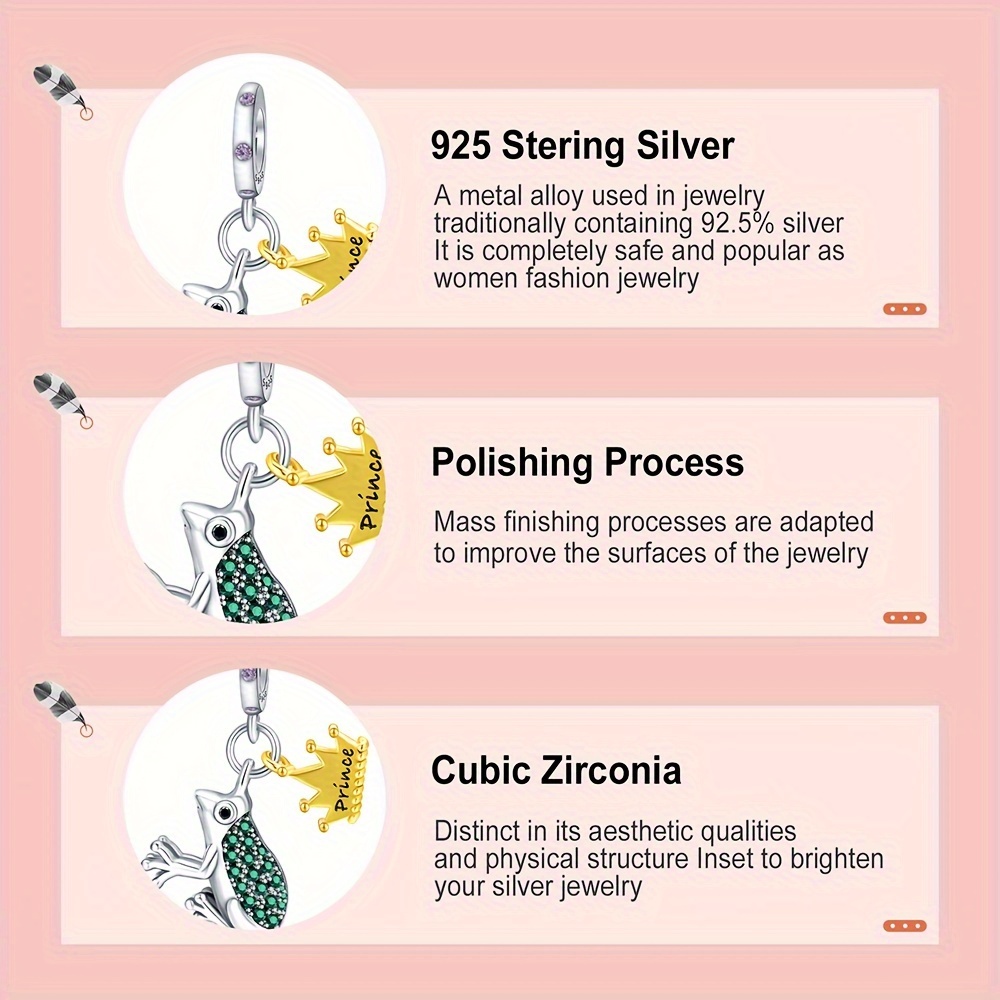 925 Sterling Silver Bee Flower Pendant Charm for Bracelets & Necklaces