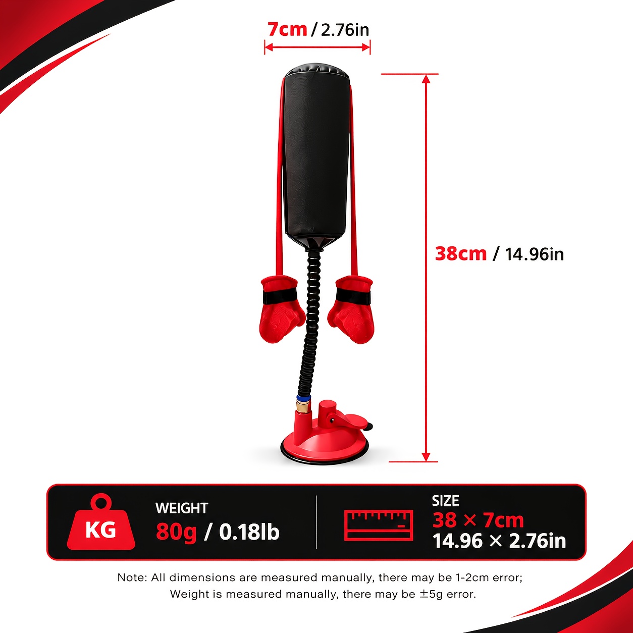 TEMU Self-entertainment Cat Boxing Suction Cup Toy, Interactive Cat Bag, No Battery Needed For Long Play, Kitten Indoor Exercise And Boredom Relief