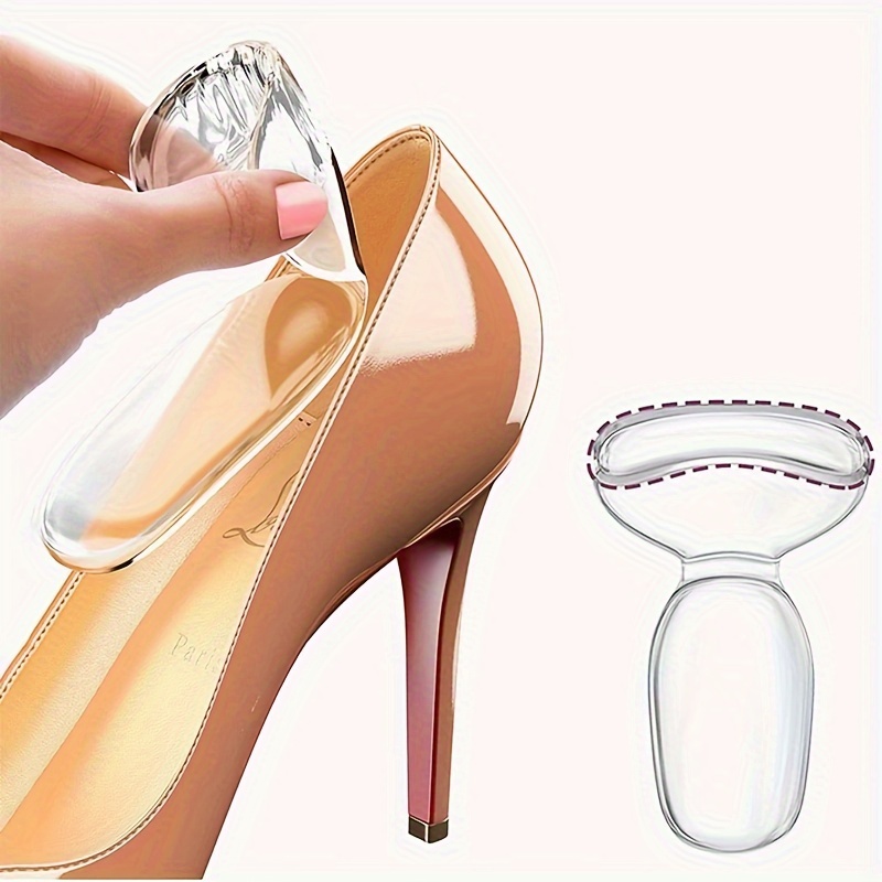 

Silicone Heel Cushion Inserts For High Heels - 1 Pair Of Soft Comfort Insole Pads, 2-in-1 Heel Protectors, Design