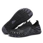 unisex barefoot walking shoes professional barefoot aqua shoes wide toe box health anti slip breathable water shoes for beach pool swimming surfing summer striped pattern fabric tpu upper rubber sole fabric insole