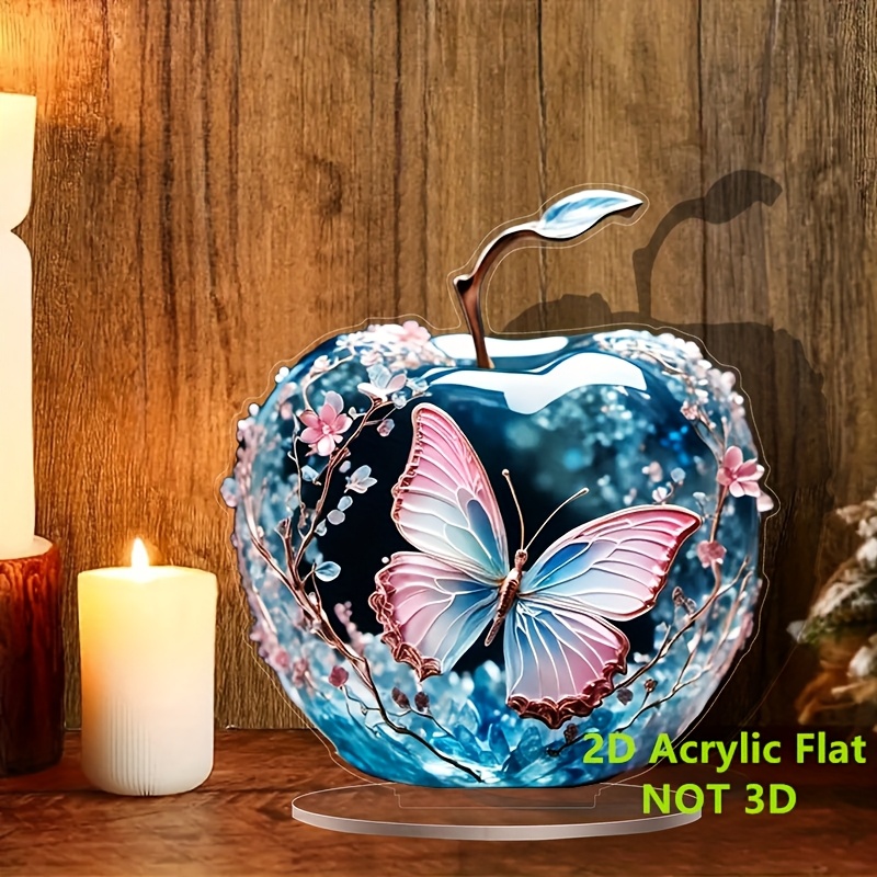 

2d Flat -chic Acrylic Crystal & Desk Ornament - Home, Office, Decor | Ideal Gift