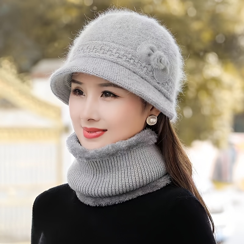 

1pc Women's Knitted Fleece Lining - , , No , Thickened , - Rabbit Fur For