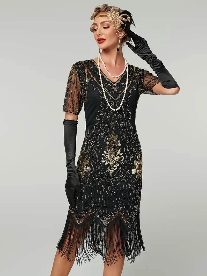 fitted flapper dress 1920s Flapper Style Dresses
