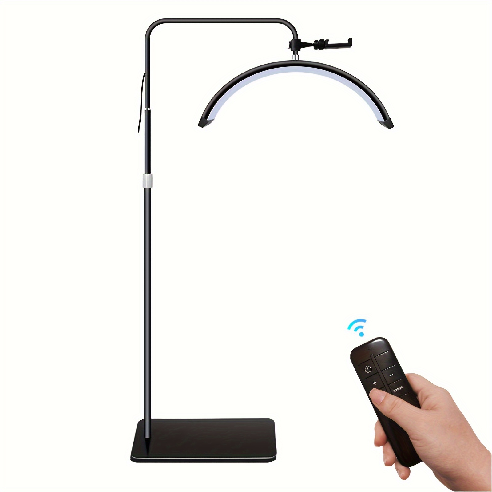 TEMU Facial Eyelash Care Beauty Instrument, For Eyelash Extension Half Moon Lamp, Beauty Lighting, Skin Care, Eyelash, Eyebrow Floor Lamp, 3 Color Adjustable Lamp