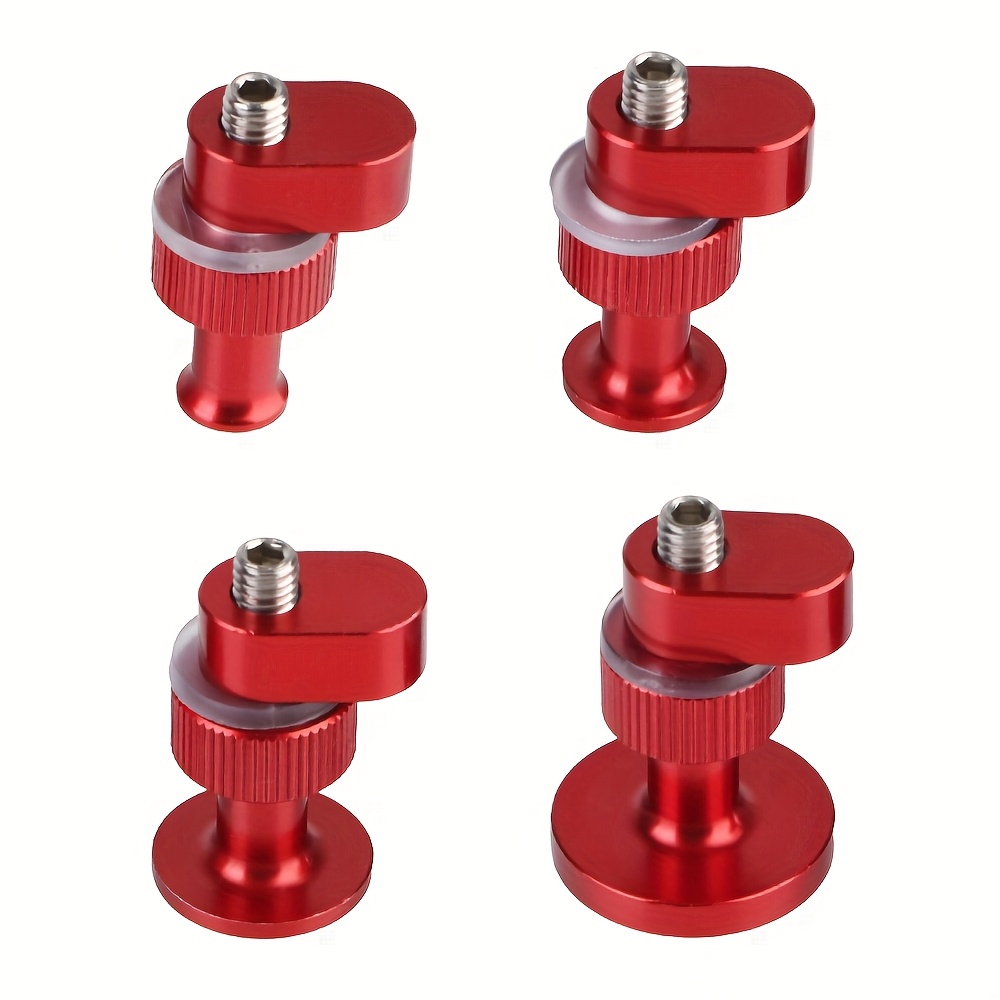 TEMU 4pcs Red Car Dent Repair Tool Puller Leveling Aluminum Alloy Round Gasket Puller Additions Hail Pit Dent Small Pit Repair Reuse, Vehicle