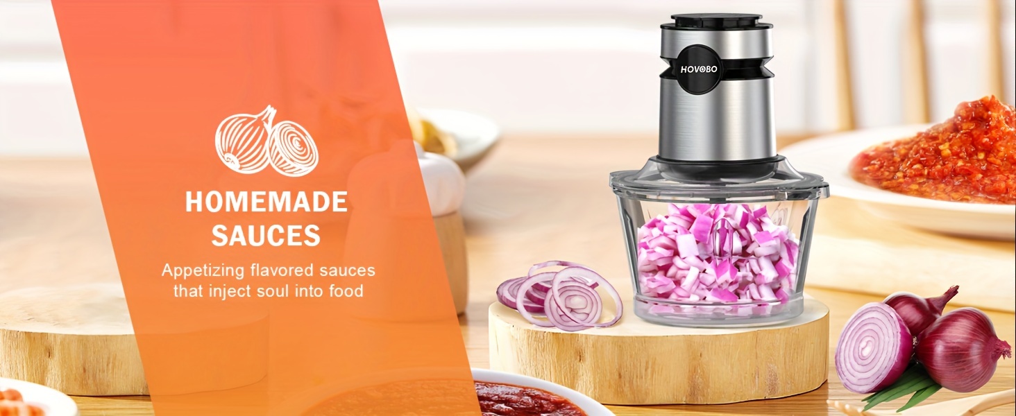 food processor 500w electric meat grinder food chopper with two 8 cup bowls   level blades 2 speed kitchen cutter for vegetable onion garlic meat nuts and baby food black Product details 1