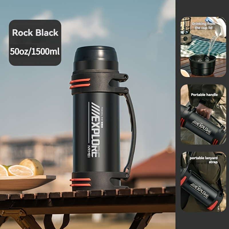 Image of Nrmei Colorful , Stainless Steel Large Capacity Hot Water Bottle, Large Portable Car Travel , Special For Construction Sites