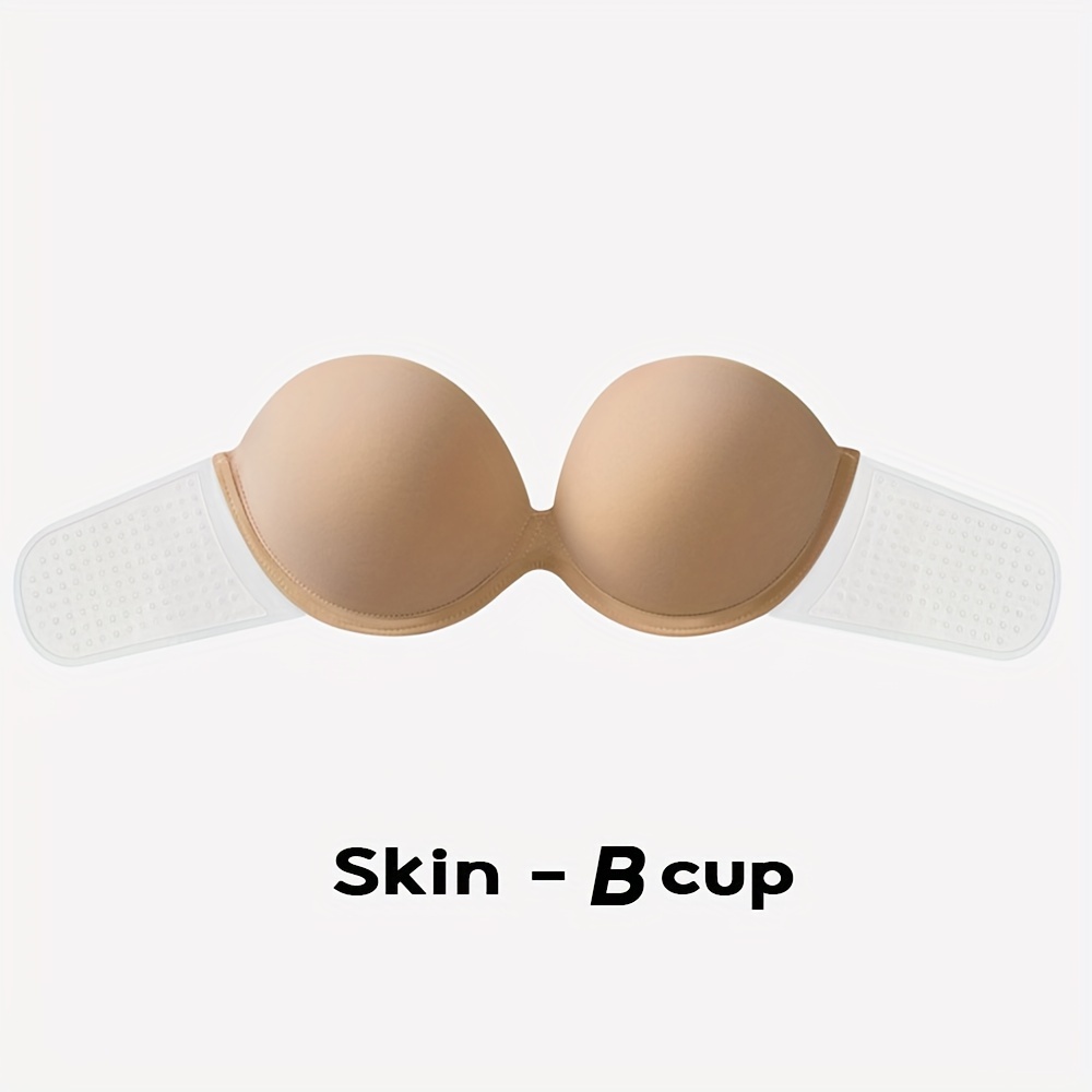 Invisible Adhesive Strapless Bra Sticky Push Up Silicone Bra,b Cup