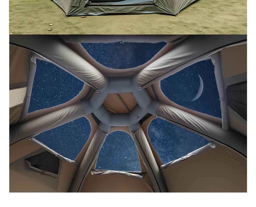 spherical inflatable camping tent   tent with inflatable pump and windproof suitable for year round camping Product details 4