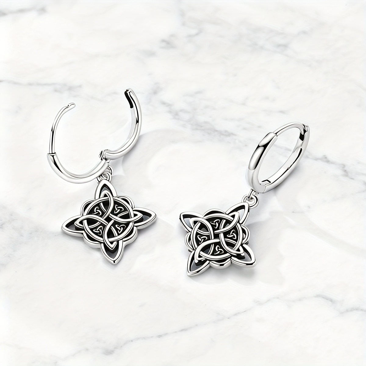 TEMU Aretes de de Hojas con Nudo Celta para Hombres y Mujeres, Elegantes y Vintage, Perfectos para Vacaciones, Fiestas, y Regalos