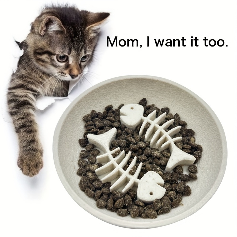 pet supplies cat supplies cat feeding watering bowls cat slow feeder bowl anti choking chew     shaped design for dry wet food suitable for indoor   clean   care essential non slip pet bowl Product details 2