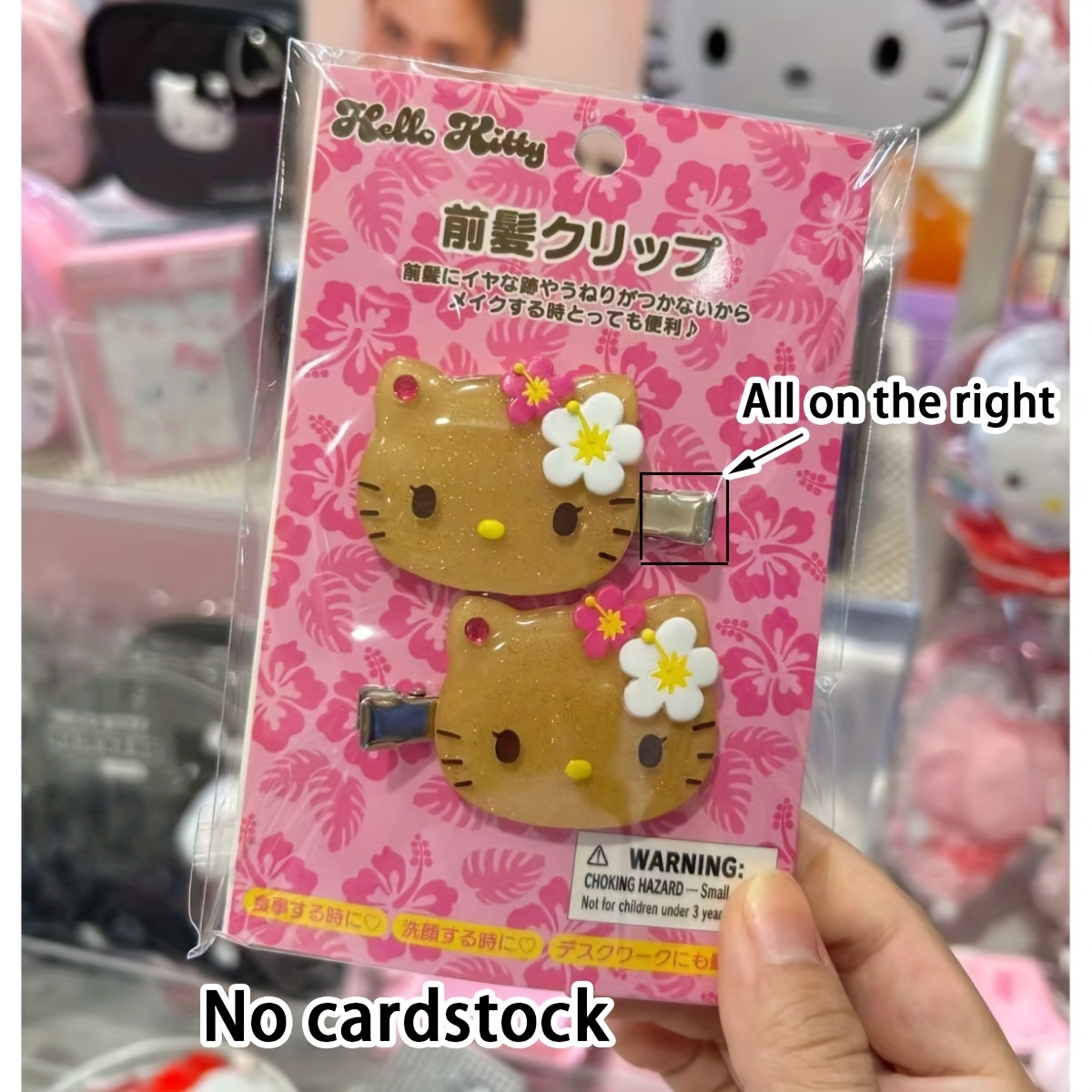 2pcs Hawaii Series Hair Clip Set - Dark Brown Hello Kitty, Kuromi, My Melody And Cinnamoroll Hair Additions, With Sweet And Delicate Glitter, Suitable For Women' And , No-mark Bangs Clip