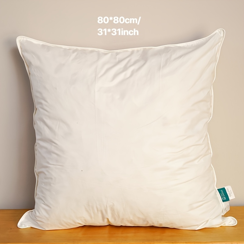 1pc Pillow, Hard Pillow, High-quality Pillow, Filled With Goose Down, Machine Washable, Luxurious Bedding, Comfortable, Soft And Warm, Suitable For Single Pillow, In Multiple Sizes