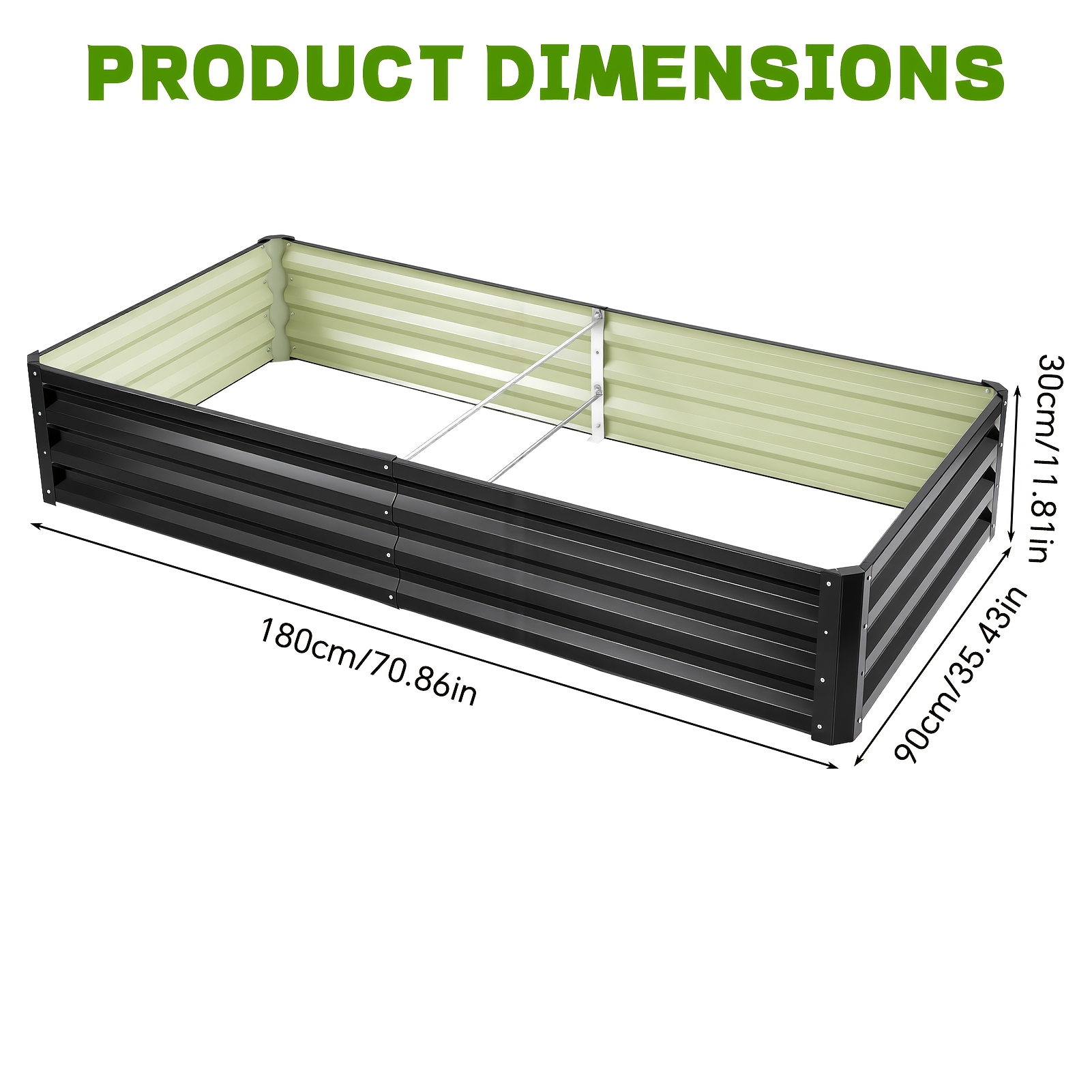 Image of Planting Boxes, Metal Raised Garden Beds, Large Raised Garden Beds, Made From Weather-resistant Metal, Suitable For Growing Vegetables And Flowers
