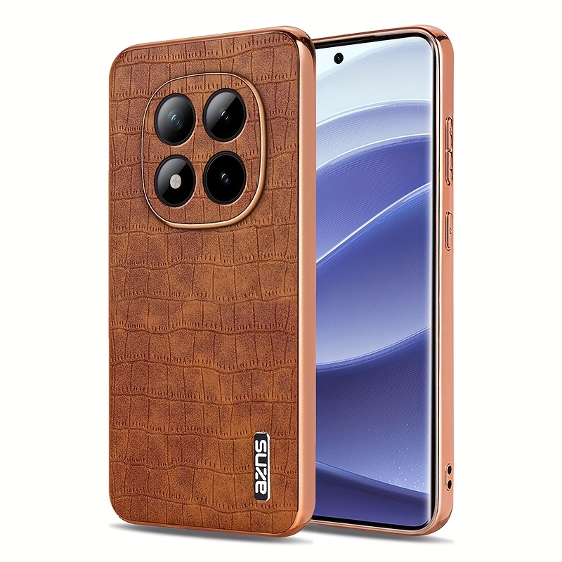TEMU Phone Case: New Retro Earth Texture Design, Electroplated Phone Case, Fine Hole Lens Protection, For Redmi Note15 Pro/note15/note15