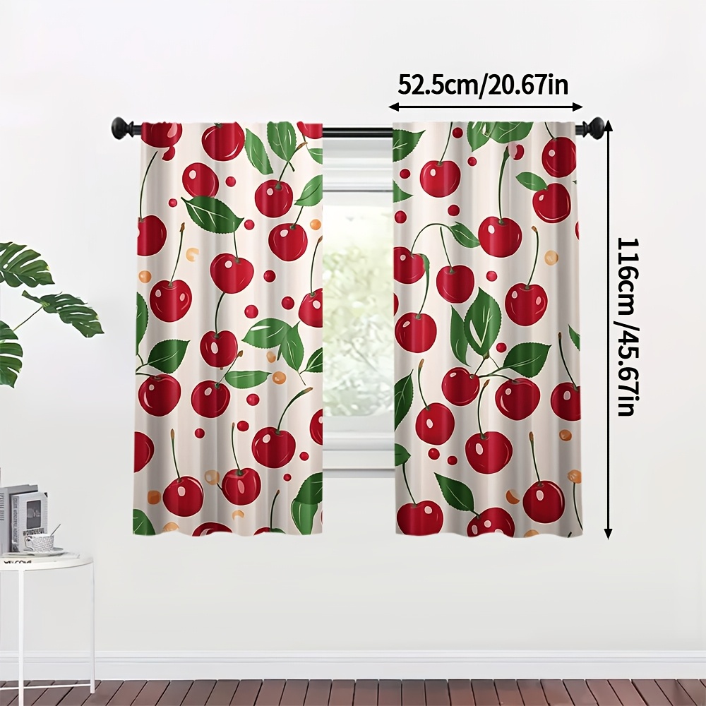 TEMU 2pcs Cortinas con de Vibrantes - Poliéster Duradero, Filtrador de Luz, Diseño con Bolsillo para Barra para Colgar Fácilmente - Ideal para