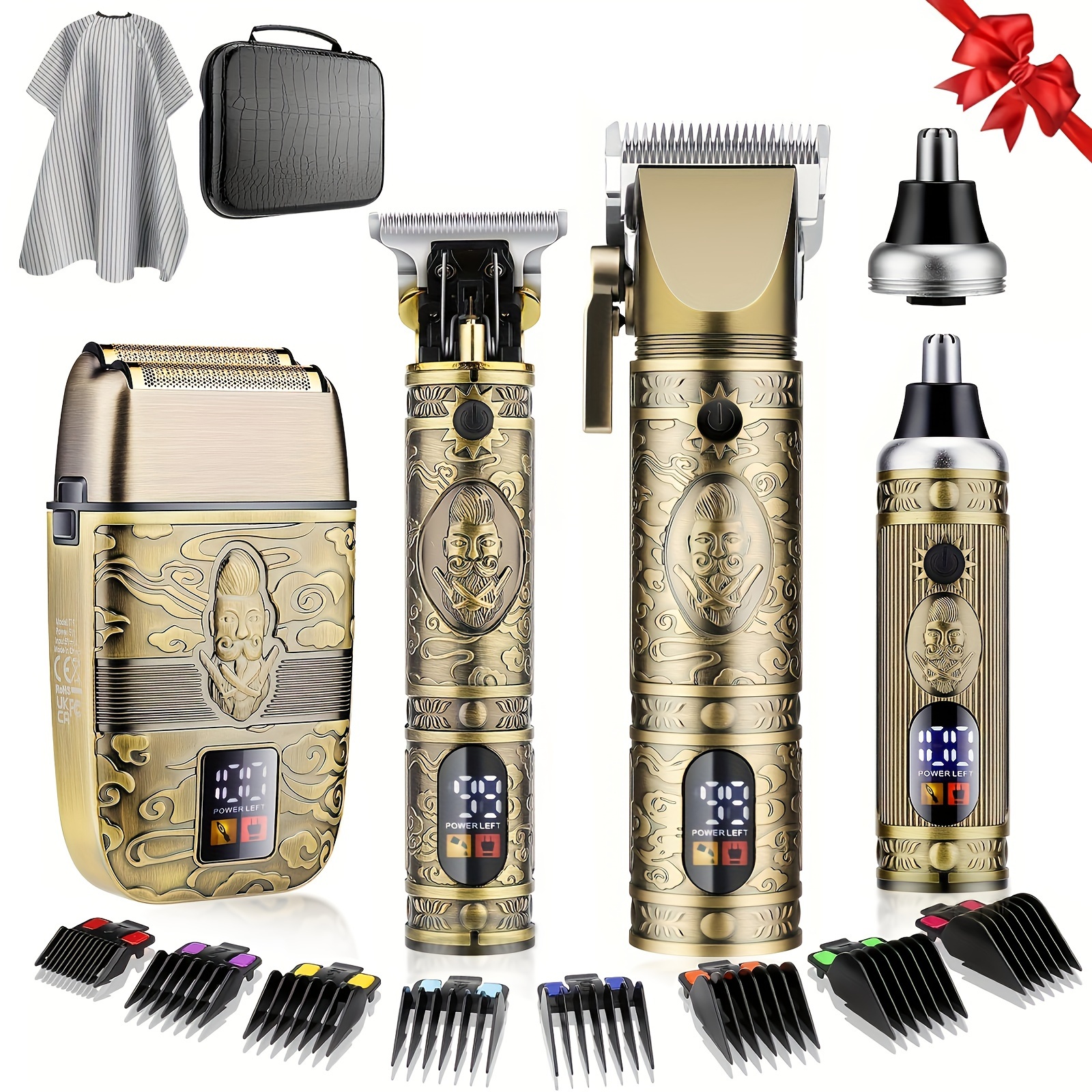 

Hair Clippers For Men Professional, Beard Trimmer Kits & Sets, Cordless Mens Hair Trimmer, Electric Shavers, Haircutting Machine With Led Display, For Barber, For Gifts