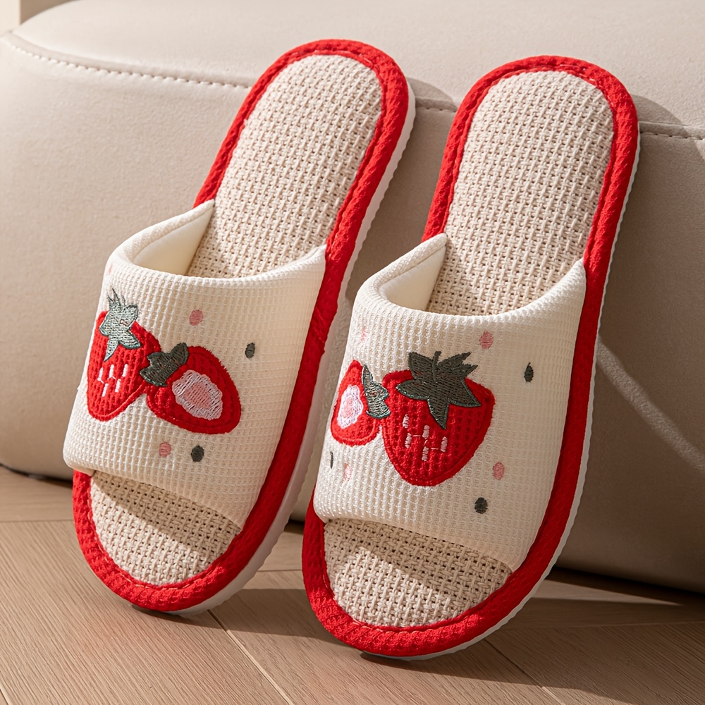 TEMU Pantoufles Intérieur 2025 Pantoufles en Lin Ménagères Peuvent Couleurs à , Chaussures Femme
