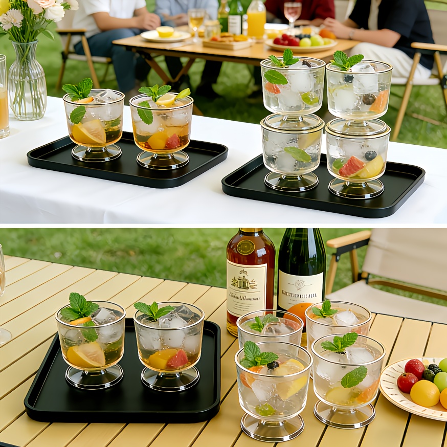 13 vasos transparentes con vaso | Champán, vino y vasos de cóctel para bodas, fiestas de cumpleaños, cenas familiares, camping al aire libre