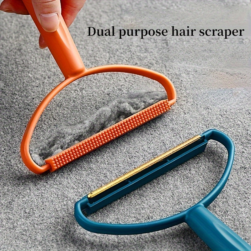 

Pet Hair Remover And Lint Brush - Double-sided Fabric Scraper For Fur, Ideal For Clothing, Carpets, And Upholstery - Durable Plastic Material