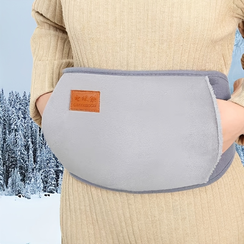 

Cozy Women's Winter Warm Belt - Soft, Stretchable & Machine Washable | Heating Waist Support In Gray With Leather Patch | Ideal For Cold Weather & Post-exercise Recovery