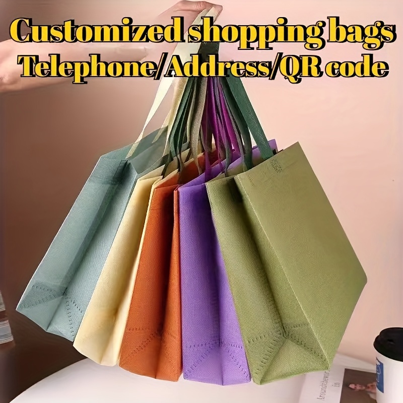 50 Customizable Solid Color Tote Bags with Snap Buttons