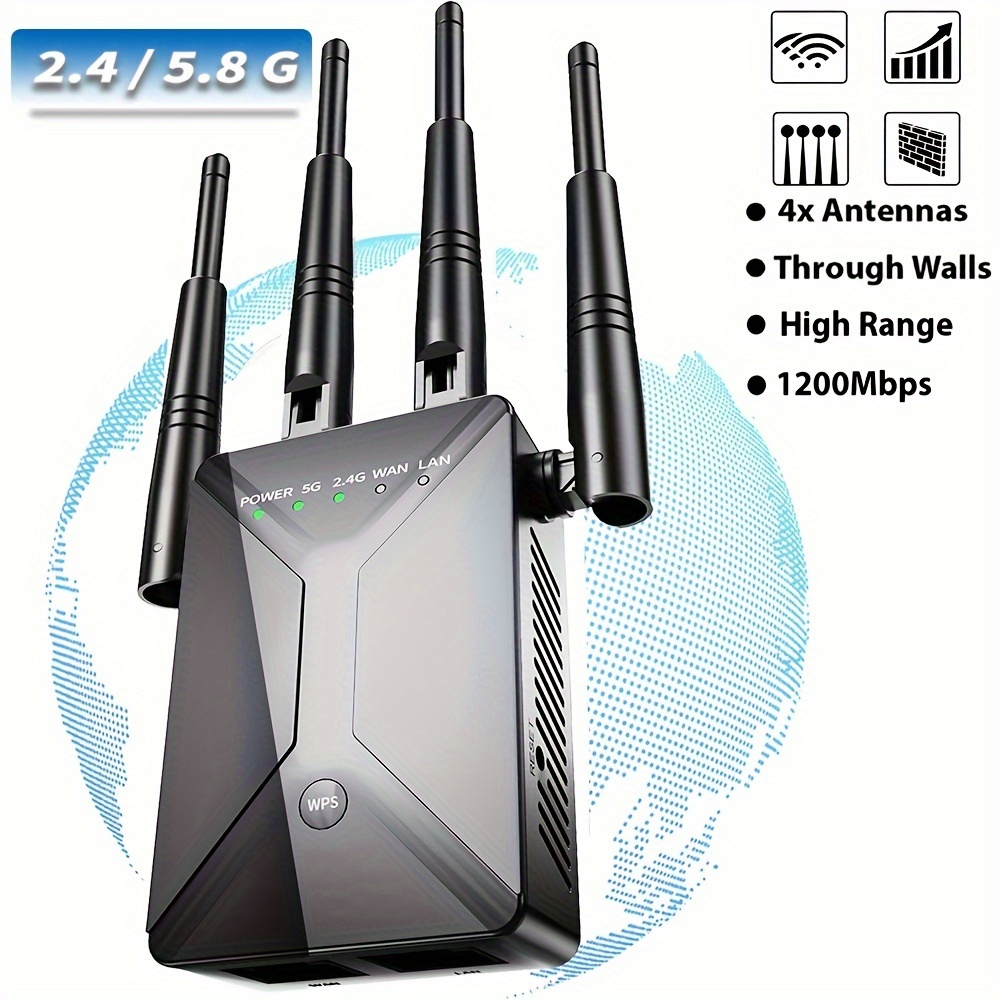 

Fastest Wifi Extender/booster | Latest Release 5ghz & 2.4ghz Up To 74% Faster | Coverage Than Ever 1200m Wifi Extenders For Home | Wifi Repeater, W/ethernet Port, Usa 2024