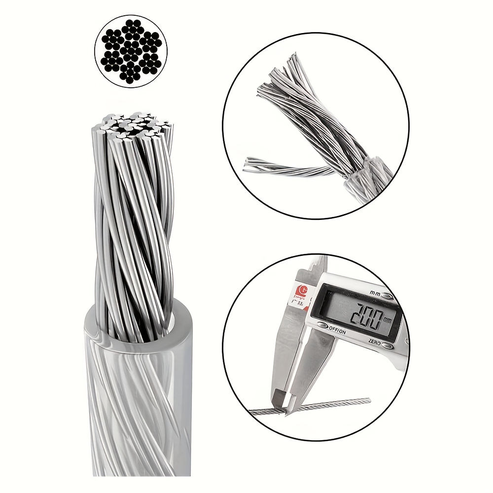 5pcs Set Stainless Steel Dog Leash with Reflective and Rust-Proof Features