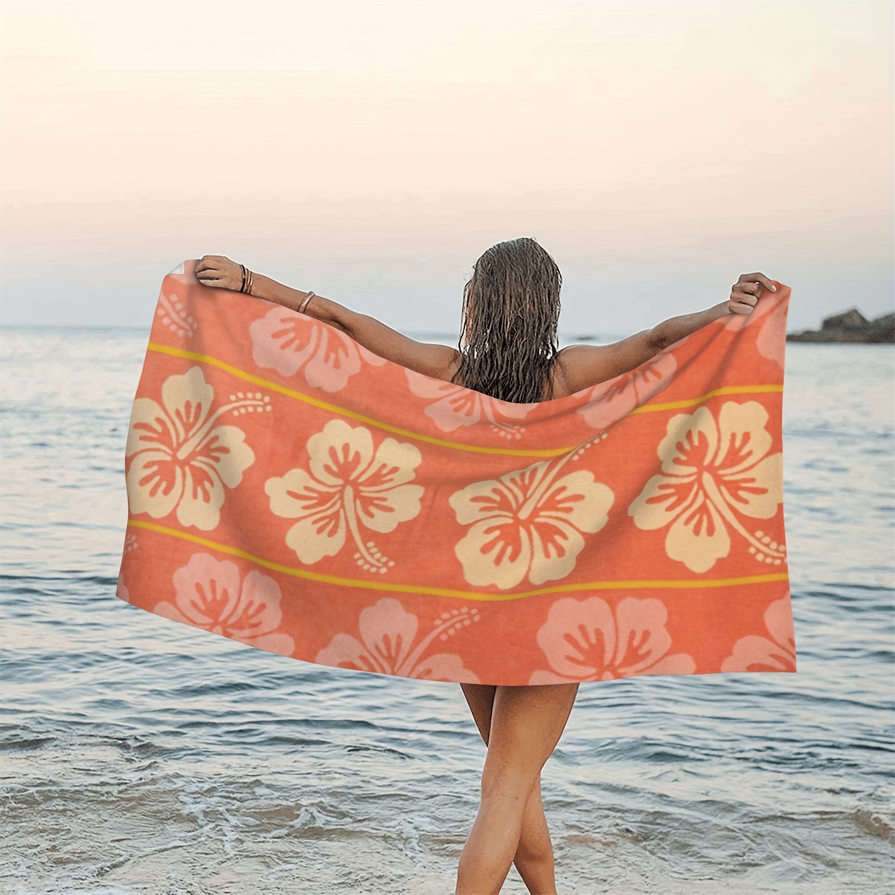 

Modern Sand-free Microfiber Beach Towel For Adults- Ultra Absorbent, Quick-dry, Machine Washable - Perfect For Summer, Camping, Travel, And Beach Parties