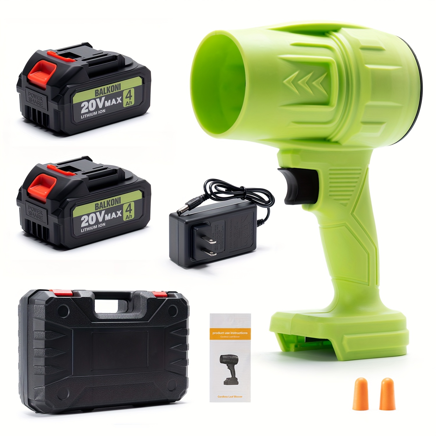 TEMU Balcony Leaf Blower Electric Jet Blower Portable Dust Cleaner Handheld Blowers With 2 Or 1 X 2.0 Or 4.0ah Batteries, 765cfm/200mph Air Duster