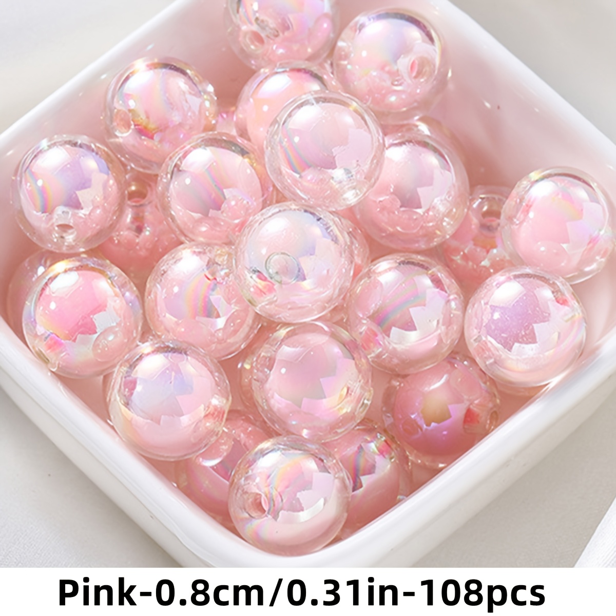 108/54pcs 8/10mm Acrylic Beads, Beads. Loose Beads Diy In Hand Material,decoration Beads