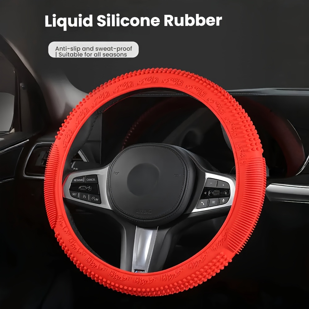 car steering wheel cover anti slip silicone steering wheel cover protector non slip massage grip auto wheel cover fits 14 15 inch universal interior car accessories