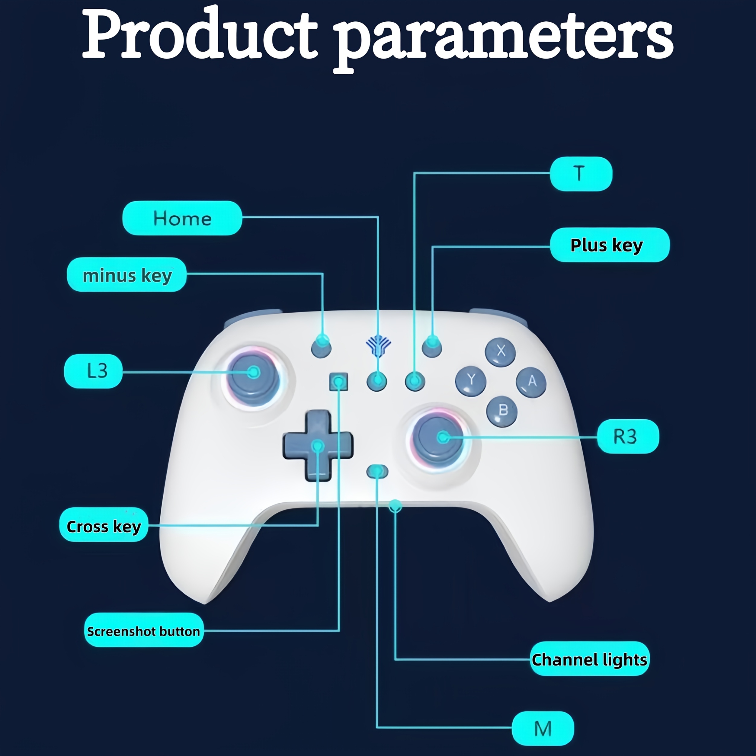 Game Controller Suitable for Nintendo Switch, Switch Lite, Switch OLED and other platforms, featuring Hall effect joysticks with RGB lighting, a perfect surprise gift for gamers