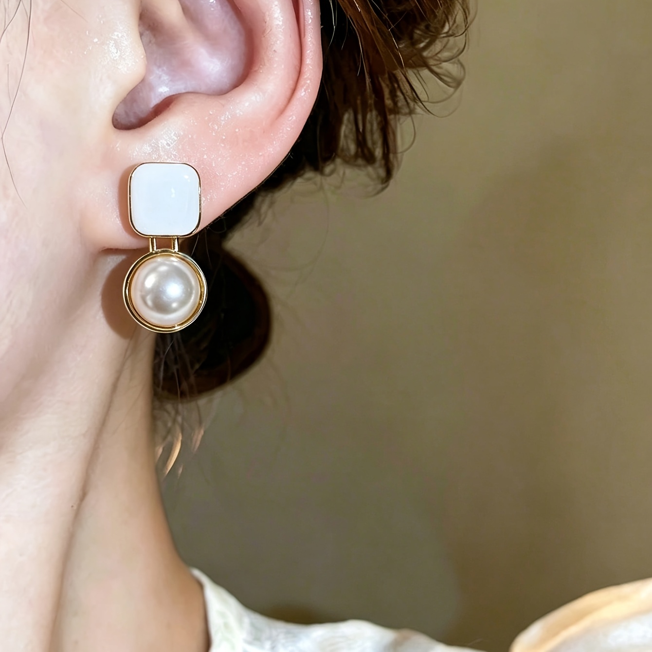 5 Pairs Elegant Irregular Oval Geometric Drop Earrings Set