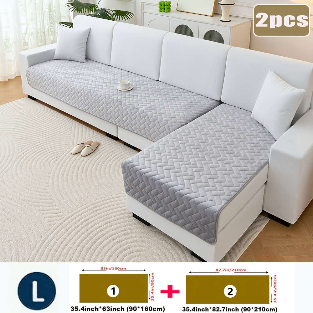 TEMU Housse de canapé en flanelle pièces avec un design géométrique bohème - Fabriquée en polyester antidérapant et adapté aux animaux de compagnie,