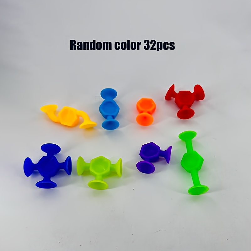TEMU 14/25/32 Sets Of Colorful Suction Cups | Building Sensory Toys, Travel And Window Toys, Ideal For Thanksgiving, Christmas, Halloween, Birthday