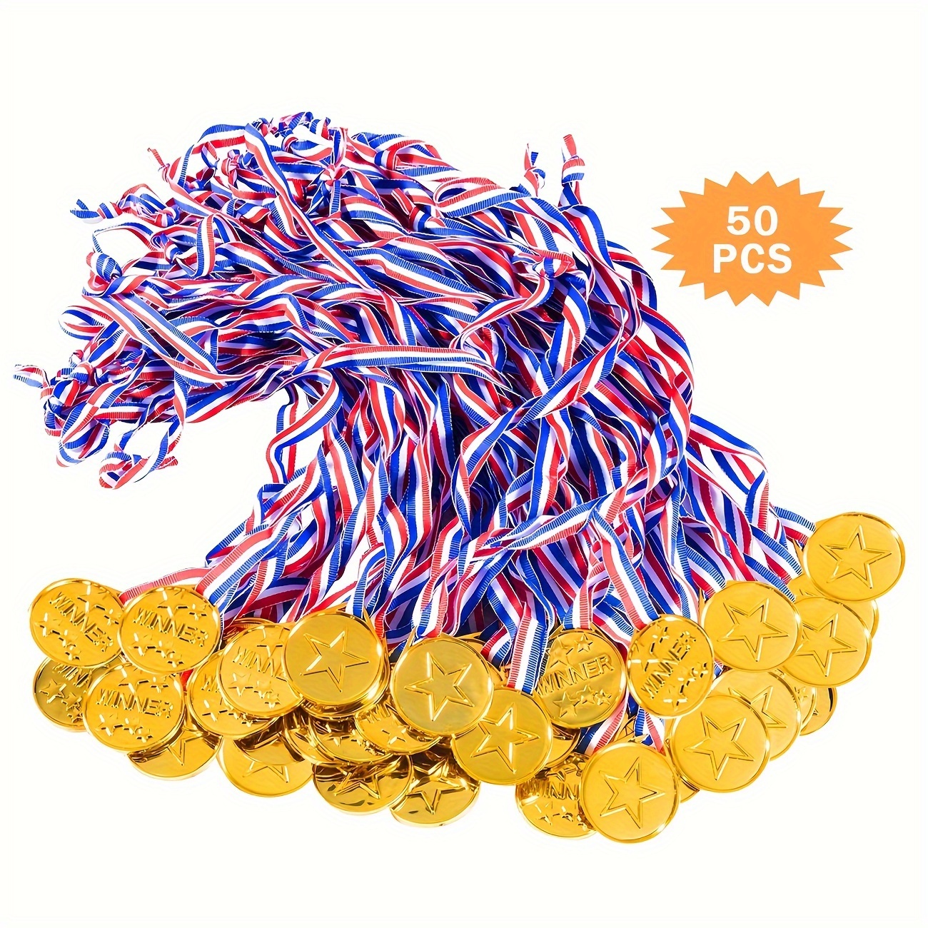 

Of 50 Winner Medals Ribbons - Pet Plastic For , , , & Decorations