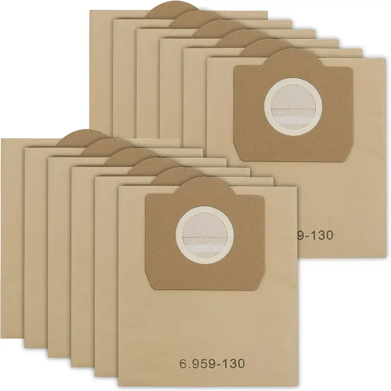 7pcs WD3 Vacuum Cleaner Bags for 6.959-130.0, Paper Filter Bags for WD3 1629 MV3 A2201/2204/2504/2554/2251/2604 Vacuum Cleaner Paper Bags